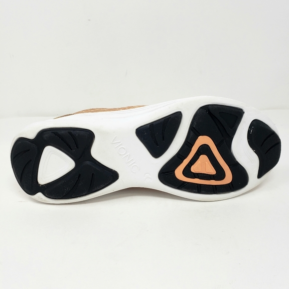 Vionic Python Lace Up Peach Gold Sneakers Women - Picture 8 of 12